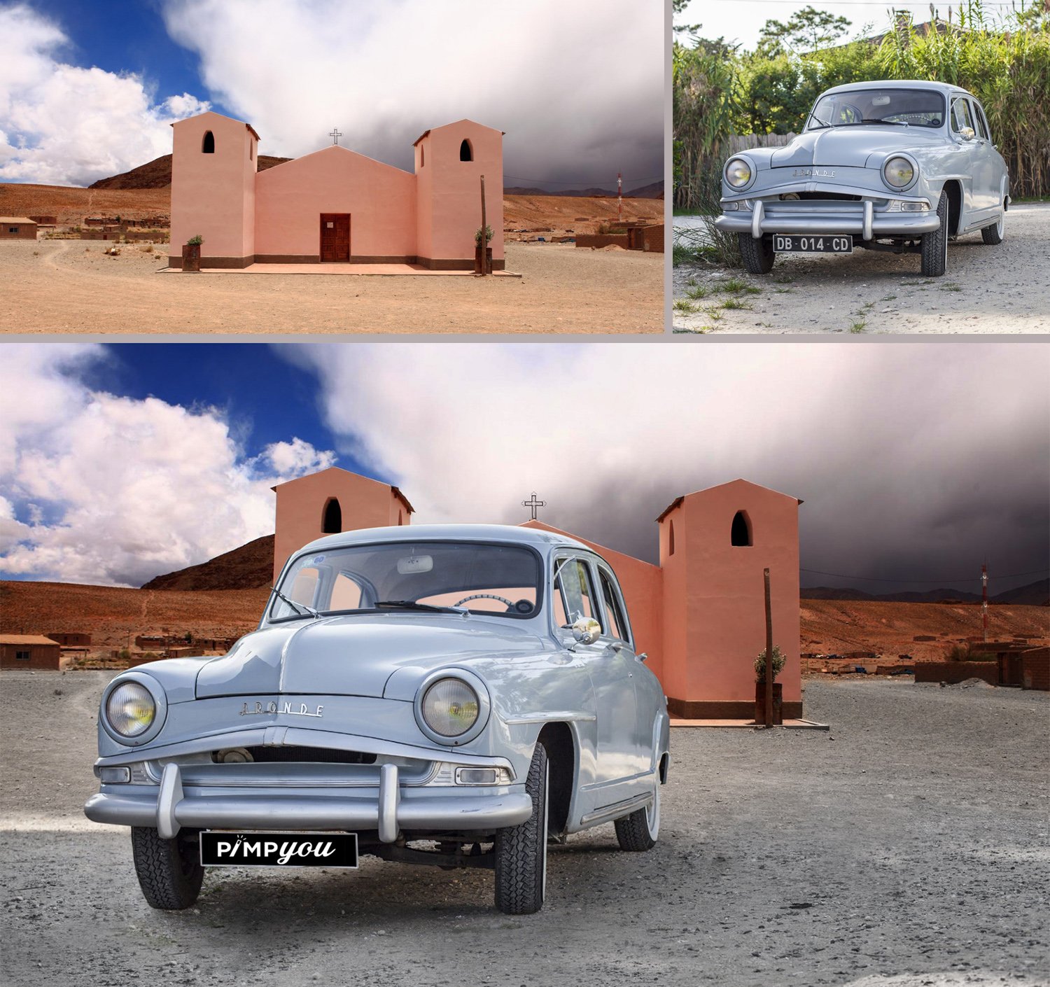 photoclipping cars and photomontage car